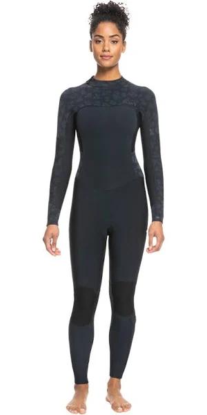 Roxy 5/4/3 mm Swell Series Long Sleeve Back Zip Neoprene Suit Black 2