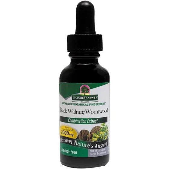 Nature's Answer, Black Walnut Wormwood, Alcohol-Free, 30 ml, 1 fl oz