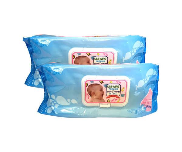 Uni-Wipe Baby Wipes Unscented 80 Wipes x336