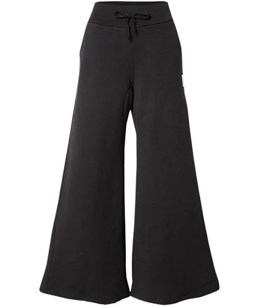 adidas-Lounge Fleece Wide Pants-Women-Black-XS