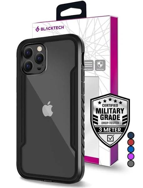 Blacktech iPhone 14 Pro Max Defense Shield Aluminium Alloy Case Grey