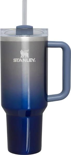 Stanley Quencher H2.0 Flowstate Stainless Steel Vacuum Insulated Tumbler With Lid and Straw For Water, Iced Tea or Coffee (White Neon, 40 oz)