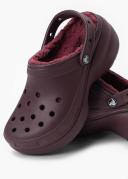 Crocs Unisex Classic Platform Lined Clog - Dark Cherry