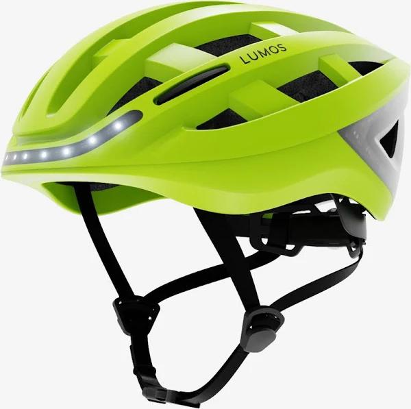 Lumos Kickstart Smart Helmet (Electric Lime) | Bike Accessories | Adult: Men, Women | Front and Rear Led Lights | Turn Signals | Brake Lights | Bluet