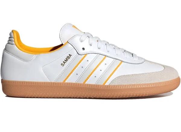 Adidas Samba OG Shoes - Men's - Cloud White / White / Crew Yellow - 10