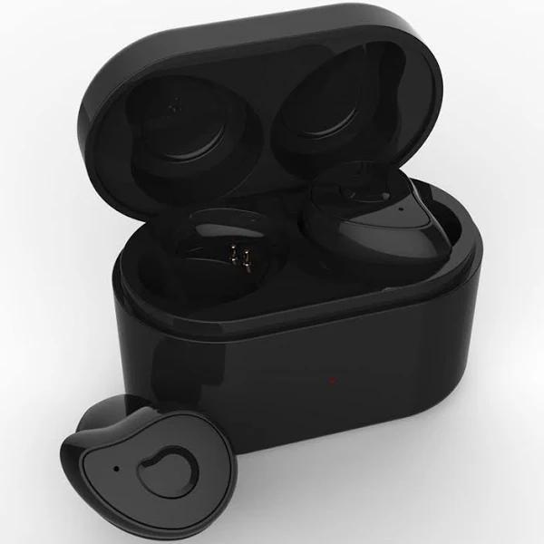 SE-6 Wireless Music Dual Bluetooth 5.0 TWS Earphone Stereo Bass Digital Display with Charging Case Black Color