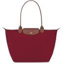 Longchamp Small Le Pliage Recycled Canvas Top Handle Bag Carrot