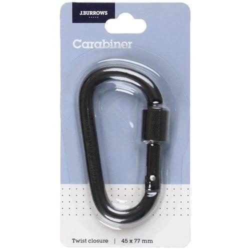 J.Burrows Twist Closure Carabiner Black