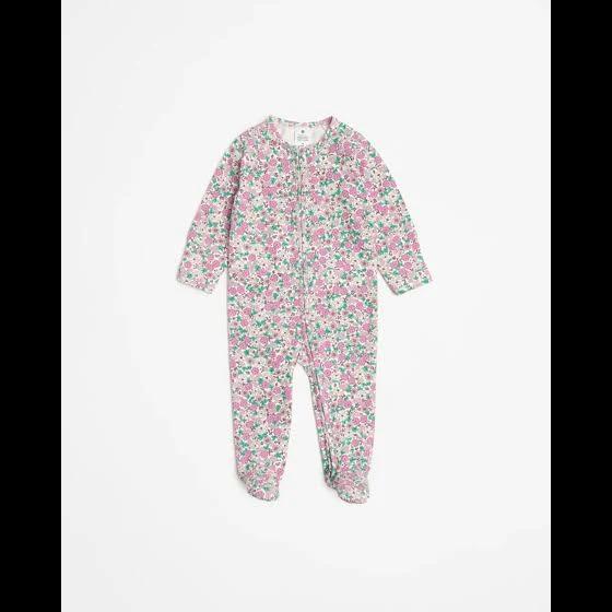 Baby Organic Cotton Print Zip Coverall | Purple | Size 3-6 Months by Target | Target Baby