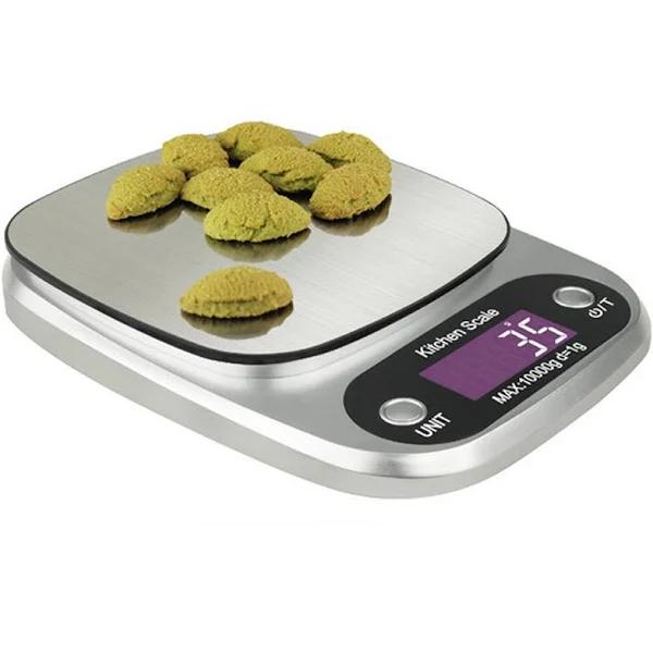 TODO 10kg Stainless Steel Kitchen Scale Backlit LCD Display - 1G