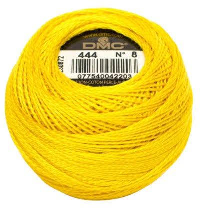 DMC Pearl Cotton Ball Size 8 87yd Dark Lemon