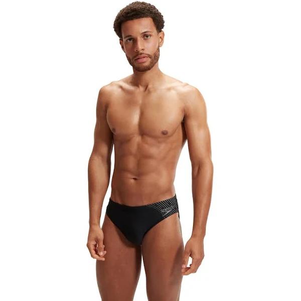 Speedo Mens Medley Logo 7cm Brief Black AU 18 / GB 38