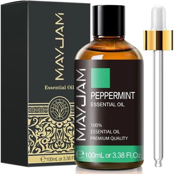 Mayjam Peppermint Essential Oil 100ml/3.38fl.oz Premium Quality Peppermint Oil Pure Aromatherapy Essential Oils Perfect For Diffuser Massage