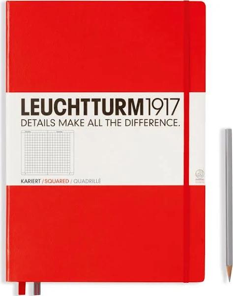 Leuchtturm1917 Hardcover Notebook Master Red Squared