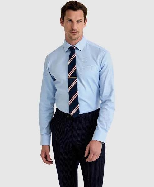 Oxford Beckton Luxury Stripe Shirt in Blue Blue L