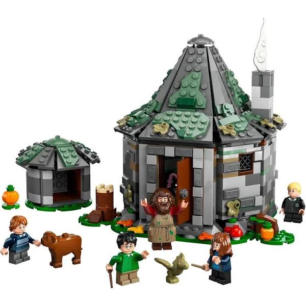 LEGO Harry Potter Hagrids Hut: An Unexpected Visit, Harry Potter Toy with 7 Characters and A Dragon for Magical Role Play, Buildable House Toy, Gift