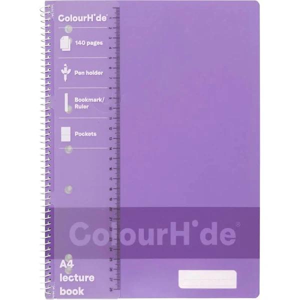 Colourhide Lecture Notebook 140 Page A4 Purple