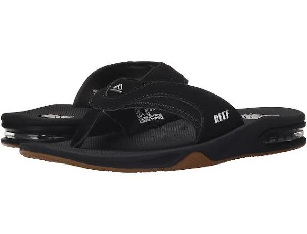 Reef Men's Fanning Sandal, Black/Silver / 12.0