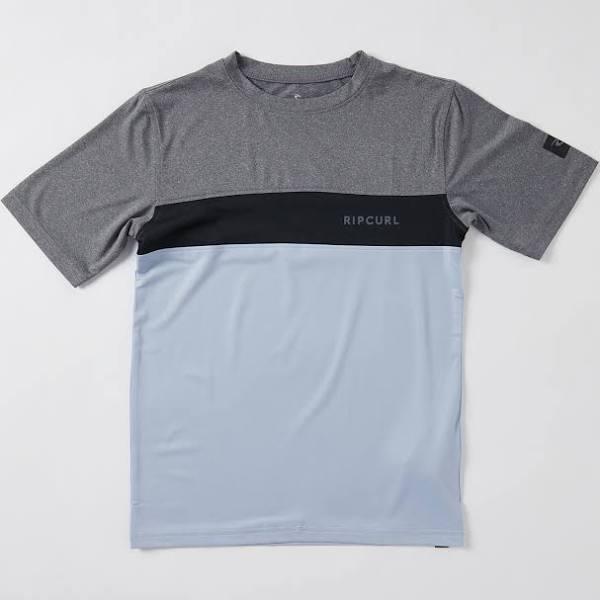 Rip Curl Undertow SS Rash Tee - Teens Zen Blue Size 16