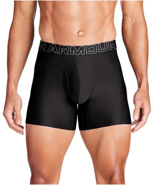 Under Armour Men's Performance Tech 6" 3-Pack Boxerjock Black MD