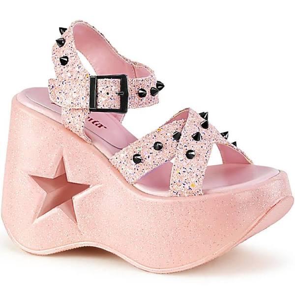 Demonia DYNAMITE-02 Baby Pink Glitter Size 8