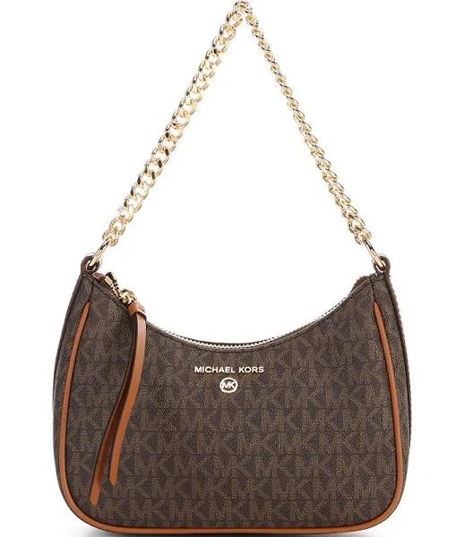 MK Jet Set Charm Small Logo Pochette - Brn/acorn - Michael Kors