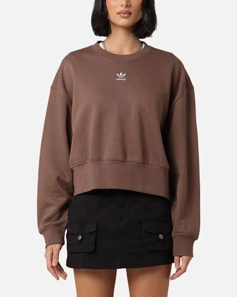 adidas-Adicolor Essentials Crew Sweatshirt-Women-Earth Strata-XS