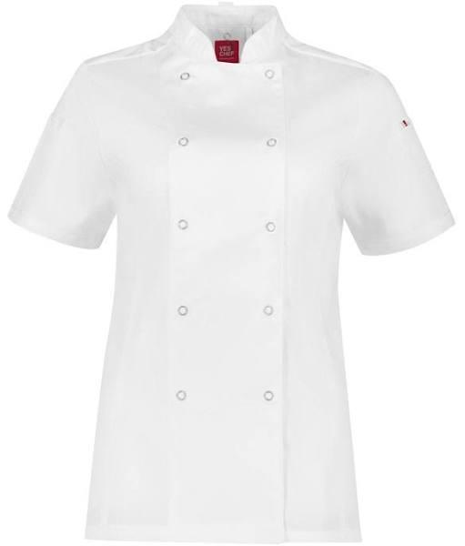 Biz Zest Womens Chef Jacket - CH232LS White / M