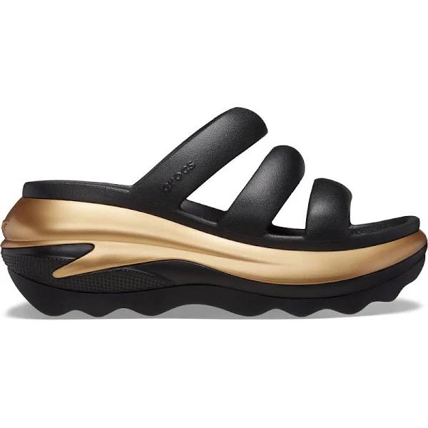 Crocs Mega Crush Metallic Clog Black Size 6 - Platypus | AfterPay Available