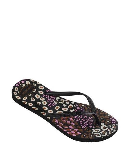 Havaianas Slim Animals Sandals | Print/Black | Size 11/12 | Shopbop