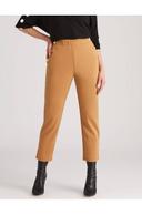 Rockmans Full Length Military Button Ponte Pants - Tan - Womens Trousers - Size 10 - Ezibuy