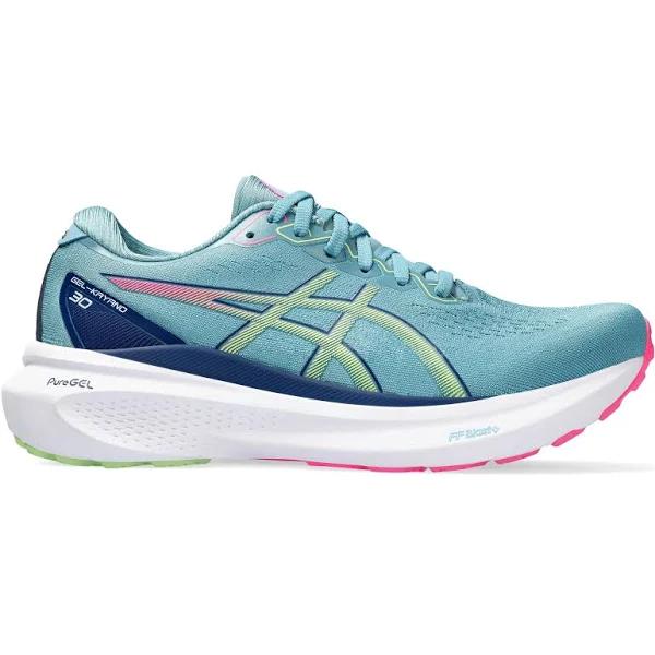 ASICS Women's Gel-Kayano 30 - Running Shoes - Gris Blue/Lime Green 9.5