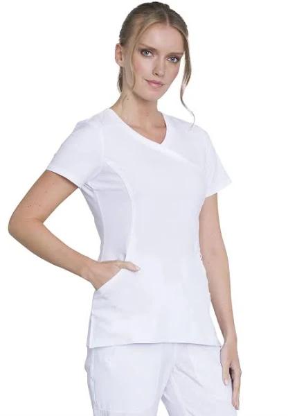 Cherokee Infinity 2625A Scrubs Top Womens Mock Wrap White