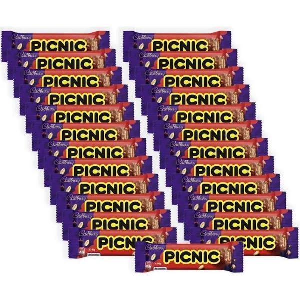 Cadbury Picnic Chocolate Bars Confectionery 25pc 46g