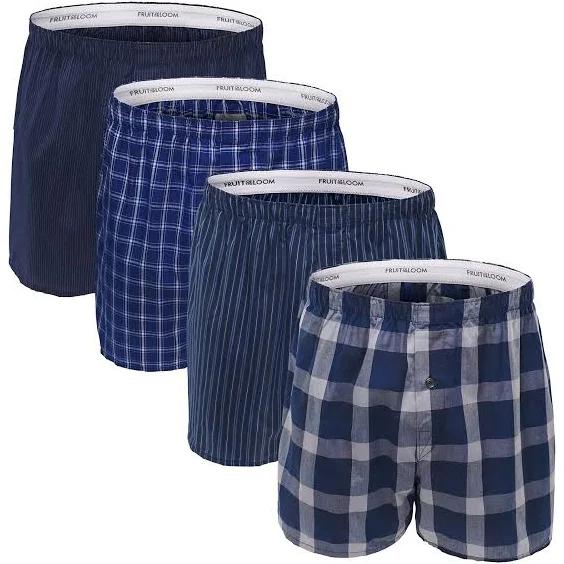 Fruit of The Loom Men's Premium Woven Boxer (4 Pack)