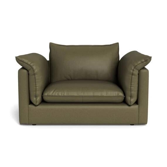 Sorrento Leather Armchair Green by Freedom