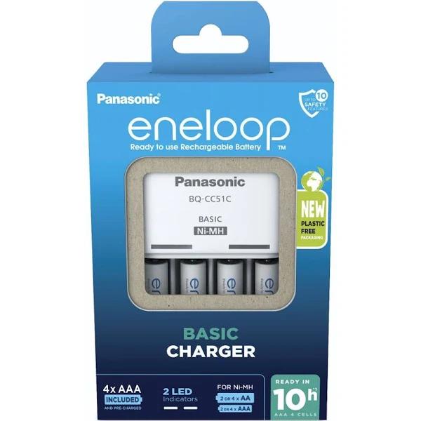 Pansonic Eneloop Basic BQ-CC51 Charger incl. 4xAAA K-KJ51MCD04E