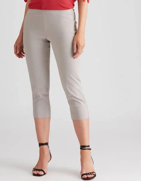 Katies Crop Classic Pants - Beige - Womens Trousers - Size 20 - Ezibuy