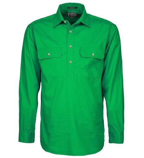 Pilbara Men's Closed Front Shirt LS RM200CF Emerald / 4XL