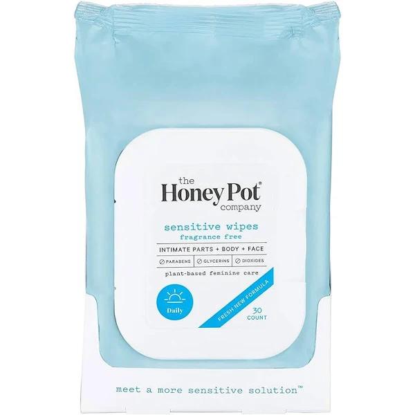 The Honey Pot Company Sensitive Wipes 30 Count