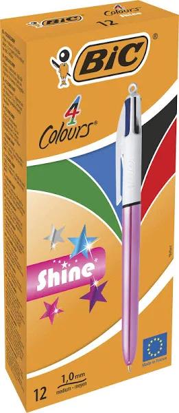 Bic 4-Colour Multipen Shine Pink Pack of 12