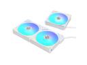 Lian Li Uni Fan AL120 V2 120mm ARGB Fan With Controller - White (3-Pack)