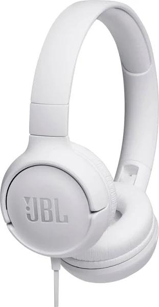 JBL T500 Wired On-Ear Headphones - White