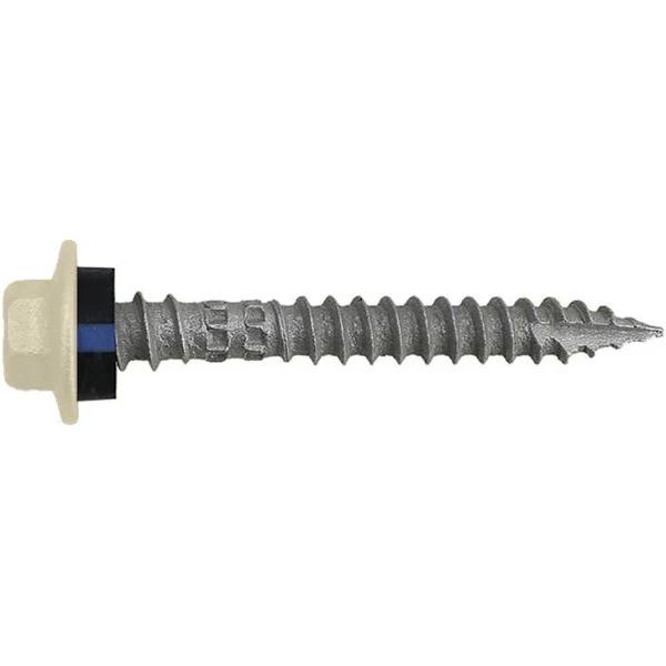 12G (5.50mm) x 50mm Neo Classic Cream Hex Flange Timber T17 Top Grip Roofing Screw Galvanised