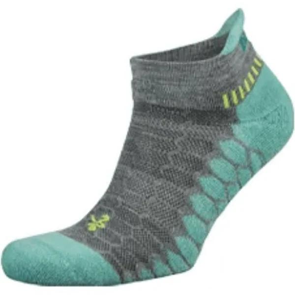 Balega Silver No Show Running Socks Grey/Aqua / L