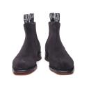 R.M. Williams Black Suede Craftsman Chelsea Boots