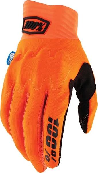 100 Percent Cognito Smart Shock Gloves Fluo Orange