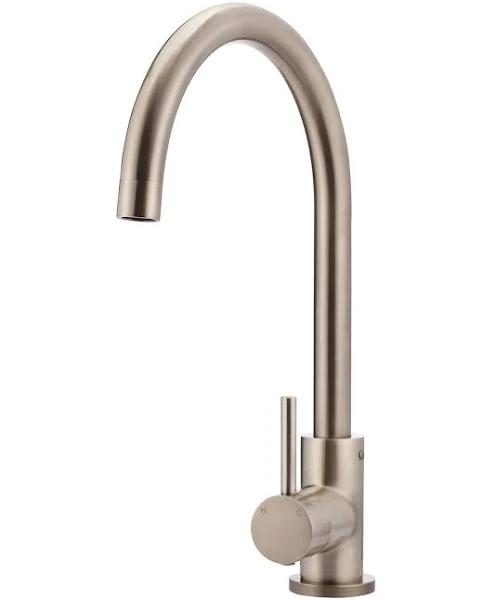 Meir Round Kitchen Mixer Tap - Gooseneck Swivel - PVD Tiger Bronze