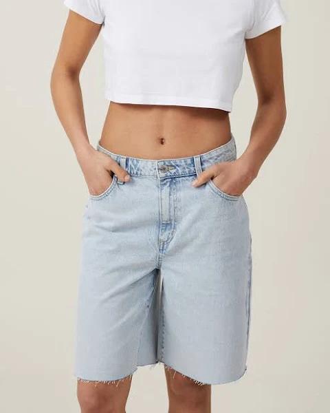 Cotton On - Women's Blue Denim - Super Baggy Denim Shorts - Size 6 at The Iconic