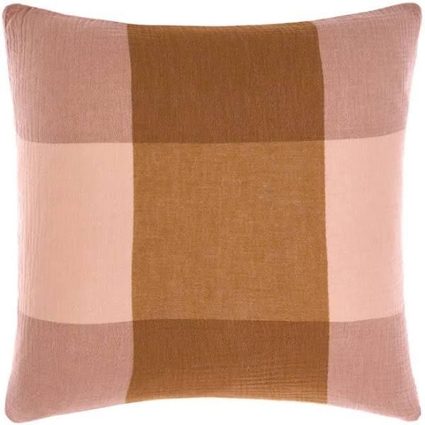 Irvine Pink Salt Cushion (48 x 48cm) by Linen-House